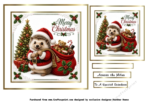 christmas friends hedgehog