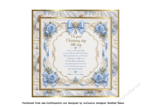baby boy christening insert