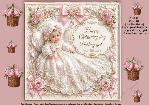 baby girl christening kit