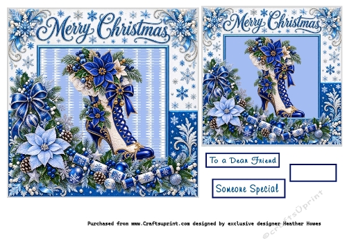 victorian boot blue