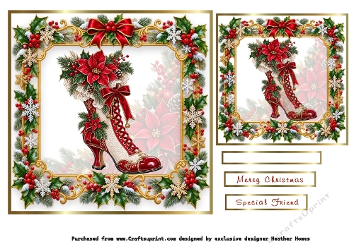 victorian boot red