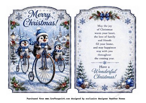penguins penny farthing