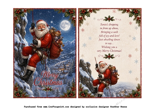 absailing santa merry christmas