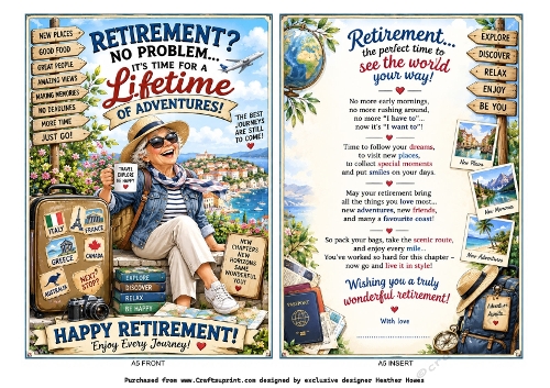 happy retirement lady travel