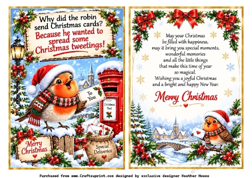 why did the robin send christmas cards?