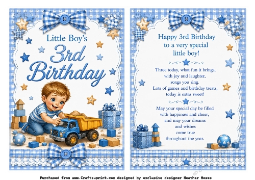 3rd birthday boy
