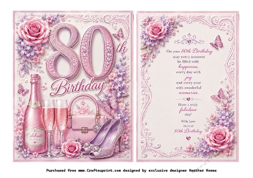 80th birthday pink