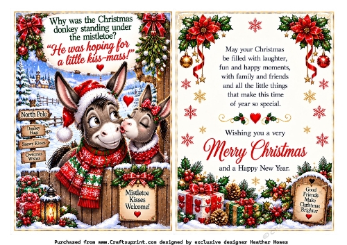 why was the christmas  donkey standing under the mistletoe