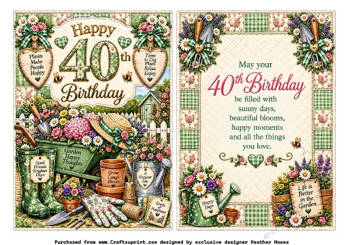 40th birthday female gardening