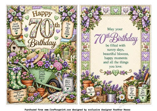 70th birthday female gardening