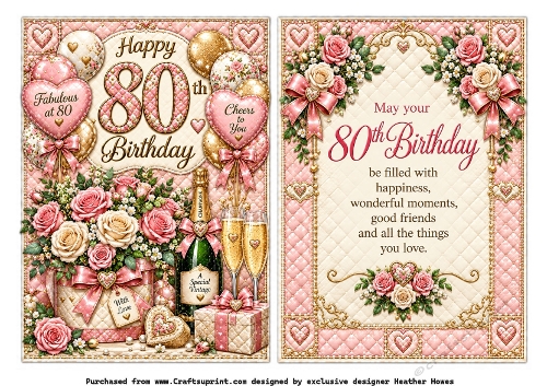 80th birthday female champagne
