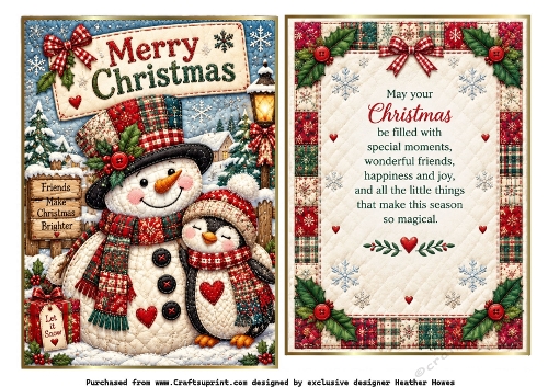 quilted snowman