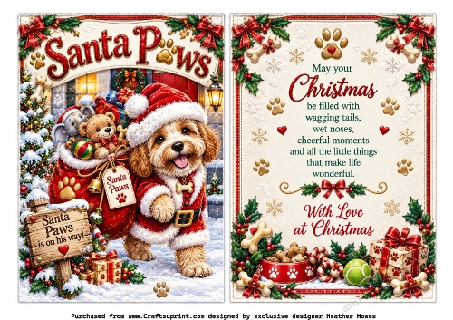 santa paws dog