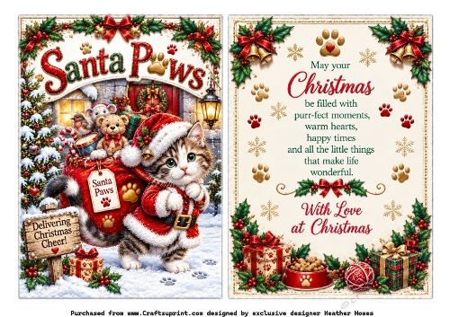 santa paws cat