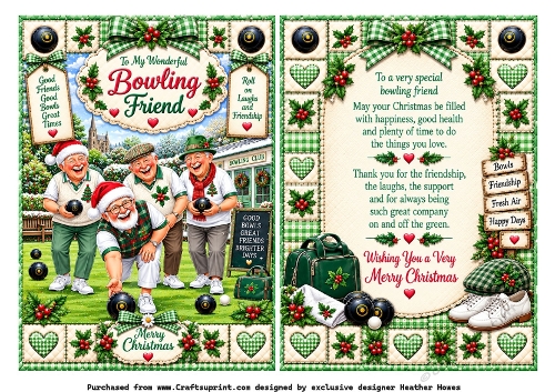christmas  male bowling in the sun