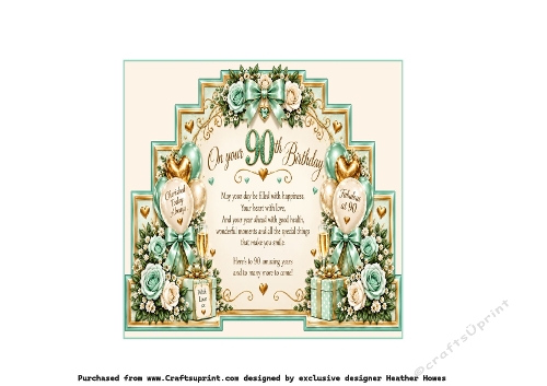 step it up 90th birthday female insert