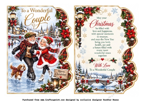 wonderful couples skating  shaped