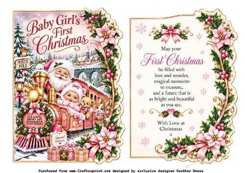 baby girls 1st christmas shaped 