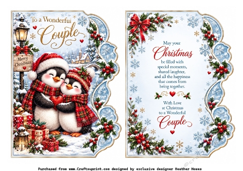 penguin couple shaped