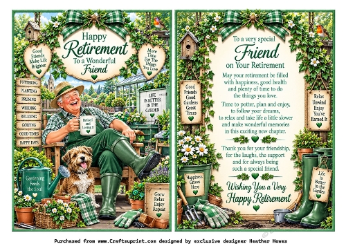 happy retirement male gardener friend