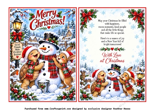 tortoise hare and snowman