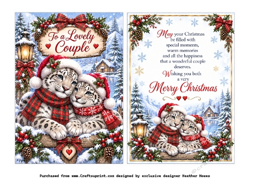 snow leopards lovely couple