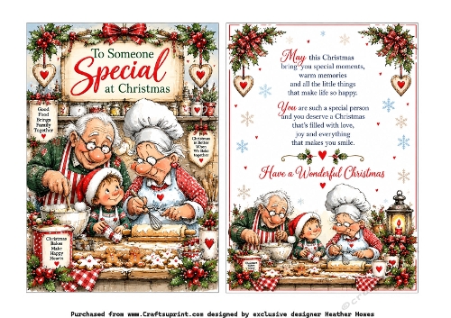 oldies couple baking with granchild