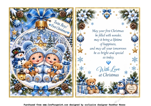twin boys bauble