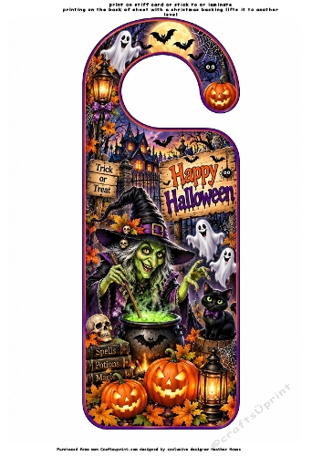 halloween door hanger 3 witch