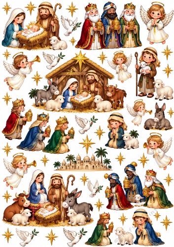 christmas backing nativity