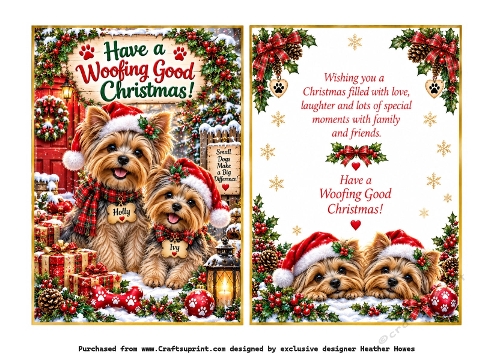 yorkies at christmas