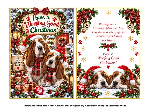 basset hounds at christmas