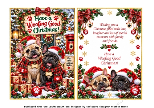 french bulldogs at christmas