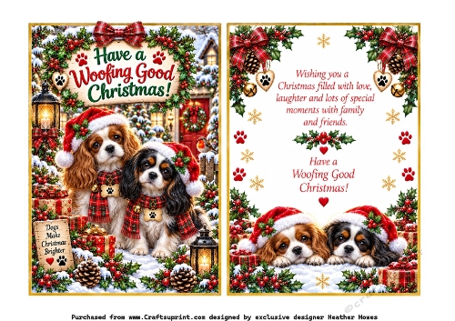 king charles spaniels at christmas