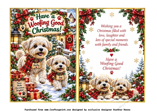 pups at christmas