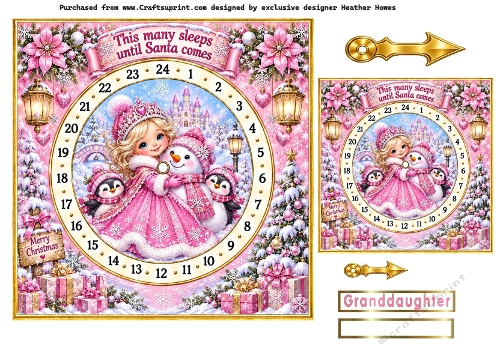 princess advent card