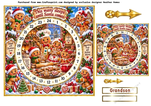 gingerbread advent card