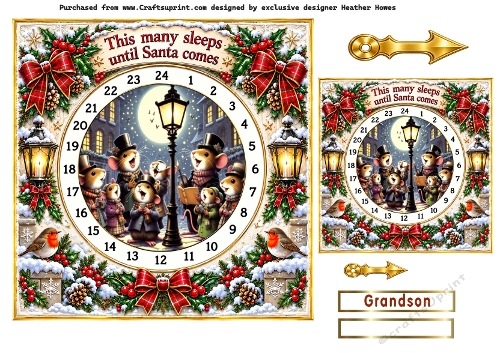 singing mice advent card