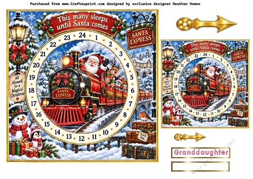 santa express advent calendar clock