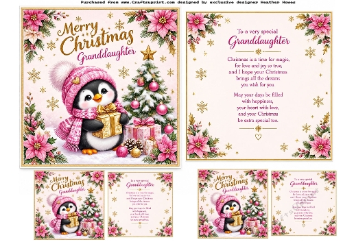 granddaughter christmas penguin