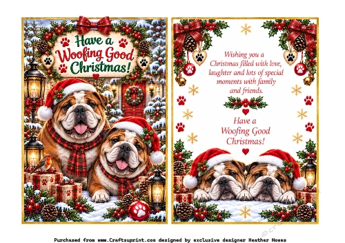 woofing good christmas bulldogs