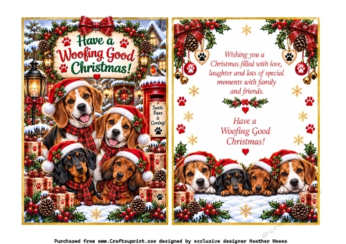 woofing good christmas beagles dachshunds