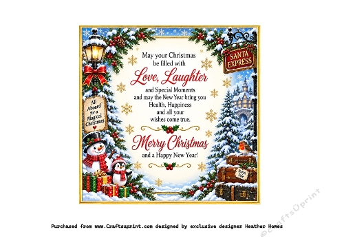 santa express advent calendar clock insert
