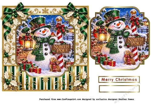green snowman christmas