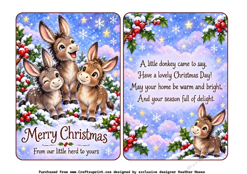  christmas donkeys
