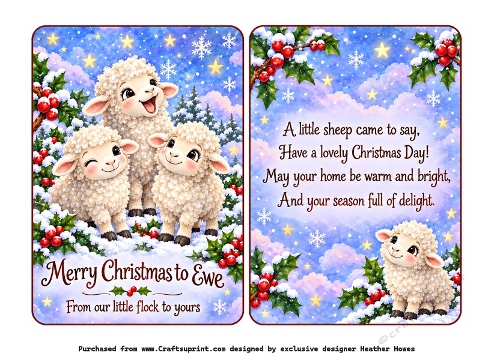  christmas cute sheep