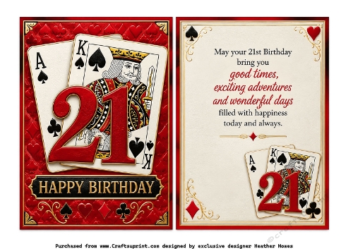 male 21 playing cards