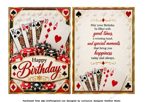 playing cards poker birthday