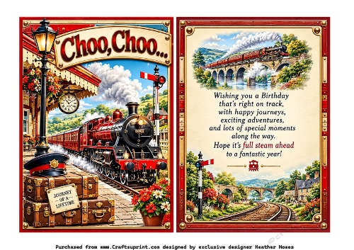 choo choo train male birthday red