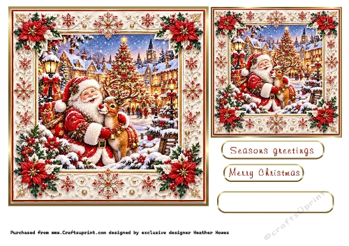 santa and rudolph